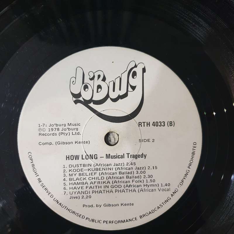 How Long - Musical Tragedy - Gibson Kente  -  Vinyl LP Record - Very-Good+ Quality (VG+)
