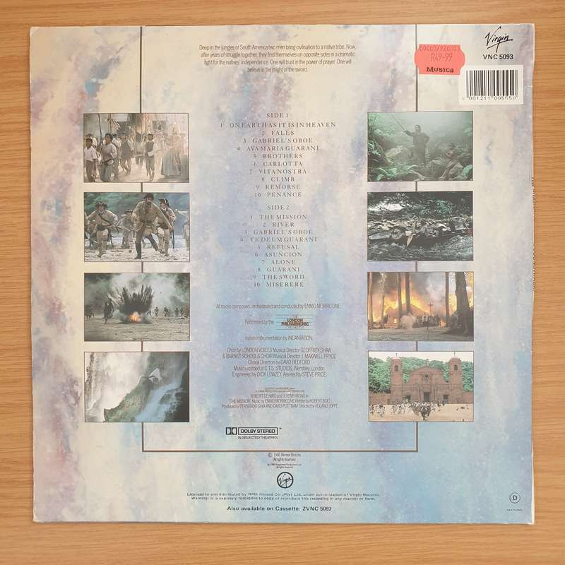 Ennio Morricone  The Mission - Original Soundtrack  Vinyl LP Record - Very-Good+ Quality...