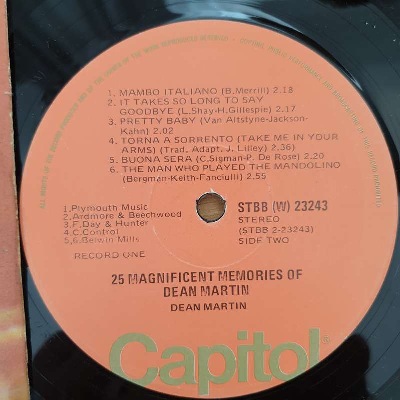 Dean Martin - 25 Magnificent Memories of Dean Martin - Double Vinyl LP Record - Very-Good+ Qualit...