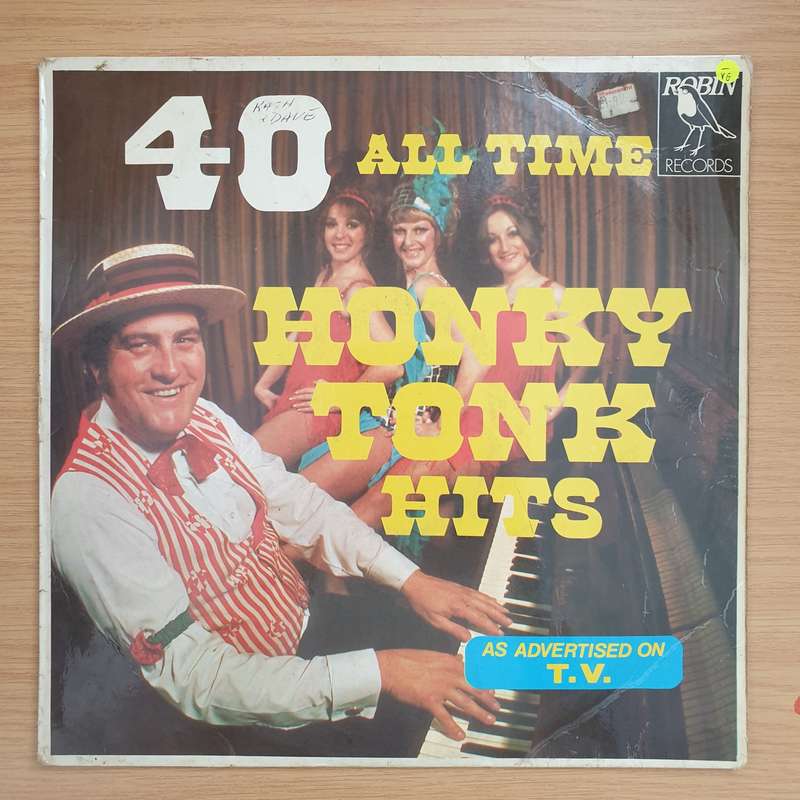 40 All Time Honky Tonk Hits - Warren Carr   Vinyl LP Record VG-)