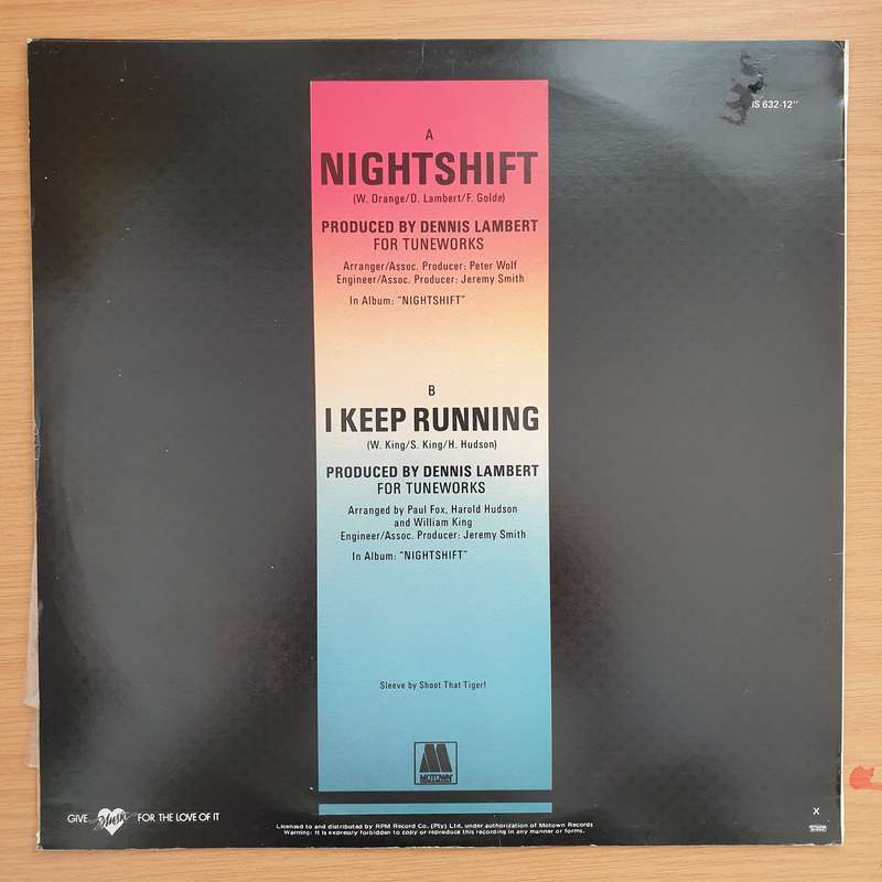 Commodores  Nightshift - Vinyl LP Record - Very-Good+ Quality (VG+) (verygoodplus)