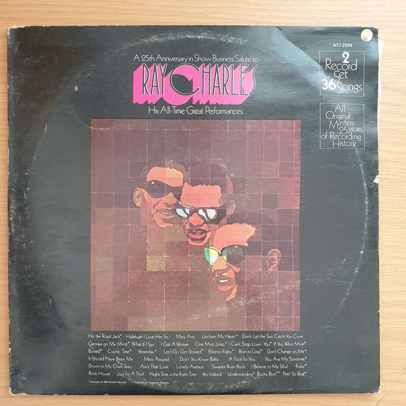 Ray Charles - His All Time Great Performances - Double Vinyl LP Record - Very-Good Quality (VG) (...