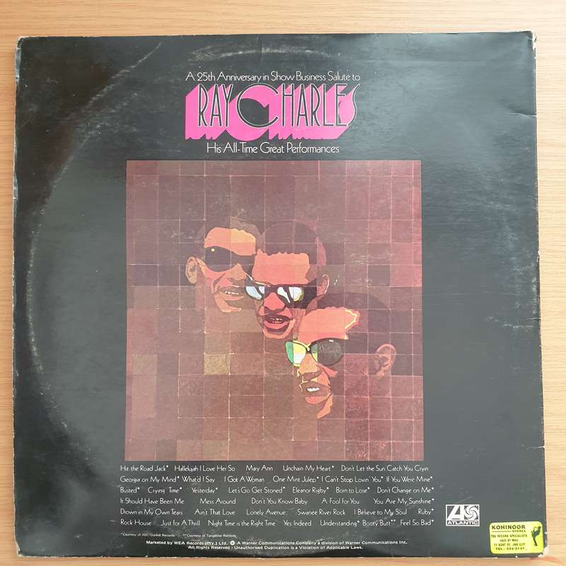 Ray Charles - His All Time Great Performances - Double Vinyl LP Record - Very-Good Quality (VG) (...