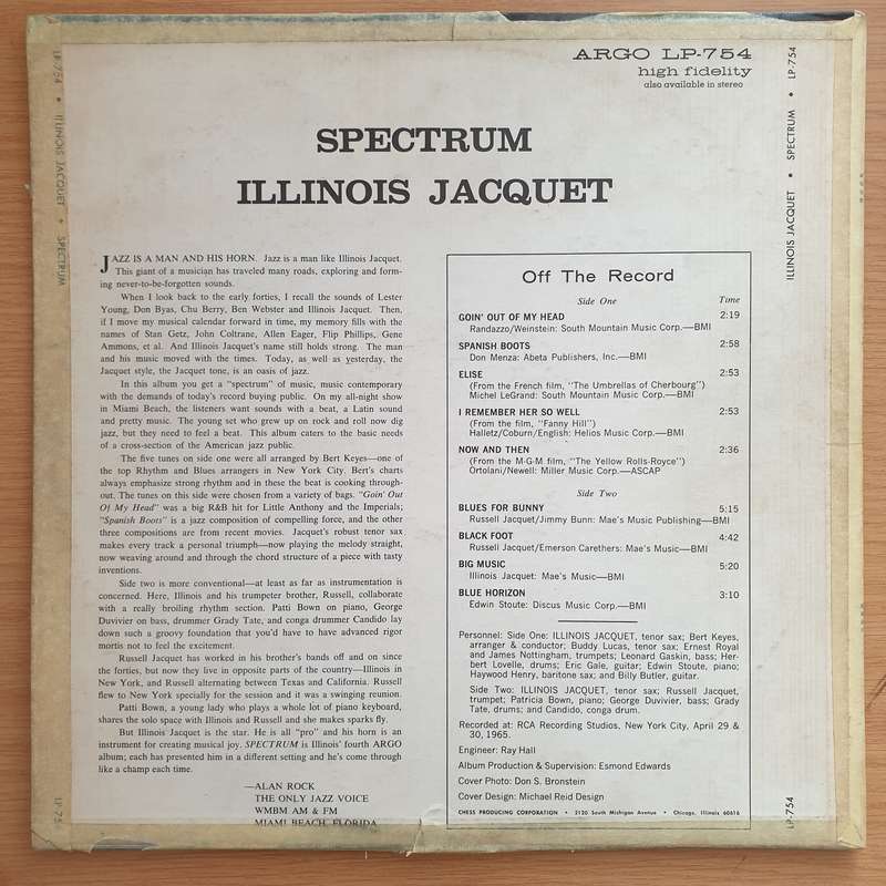 Illinois Jacquet  Spectrum - Promotional Album - Vinyl LP Record - Very-Good+ Quality (VG+) (v...