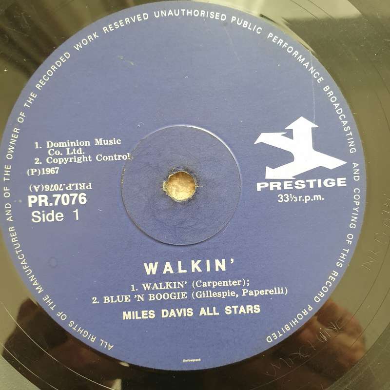 Miles Davis All Stars  Walkin' - Vinyl LP Record - Good Quality (G)