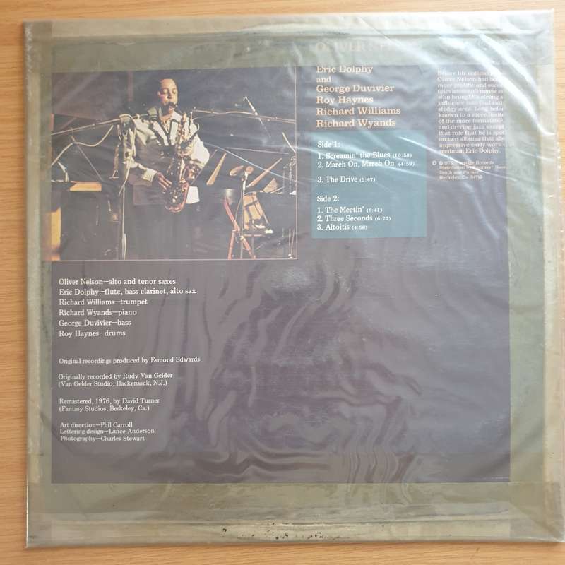 Oliver Nelson Sextet Featuring: Eric Dolphy / Richard Williams  Screamin' The Blues - Vinyl LP...