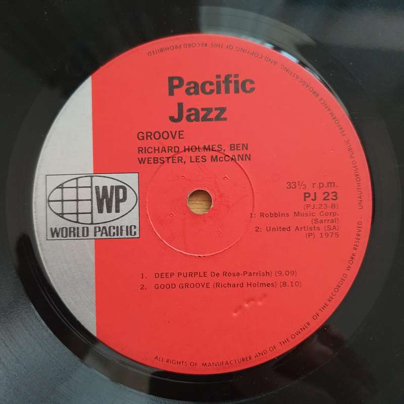 Richard "Groove" Holmes  "Groove" - Vinyl LP Record - Good+ Quality (G+)