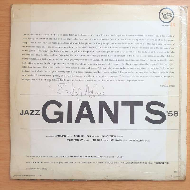 Jazz Giants '58 - Louis Bellson and the Oscar Peterson Trio - Vinyl LP Record - Very-Good Quality...