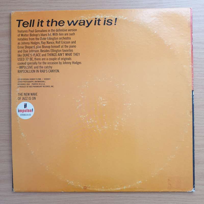 Paul Gonsalves  Tell It The Way It Is! (AS55) - Vinyl LP Record - Very-Good+ Quality (VG+) (ve...