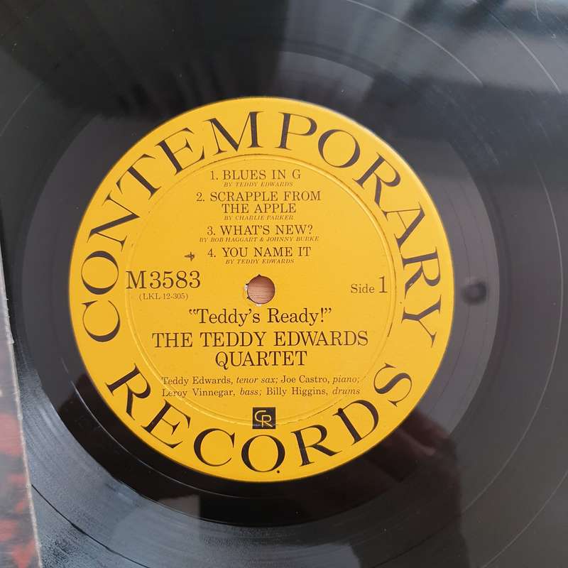 Teddy Edwards Quartet  Teddy's Ready! - Vinyl LP Record - Very-Good+ Quality (VG+) (verygoodplus)
