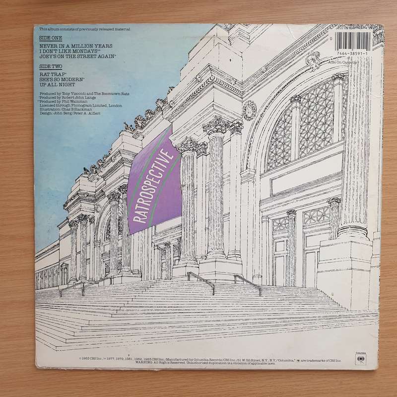 The Boomtown Rats  Ratrospective - Vinyl LP Record - Very-Good+ Quality (VG+) (verygoodplus)