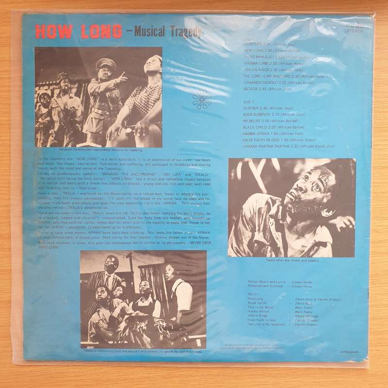 How Long - Musical Tragedy - Gibson Kente  -  Vinyl LP Record - Very-Good+ Quality (VG+)