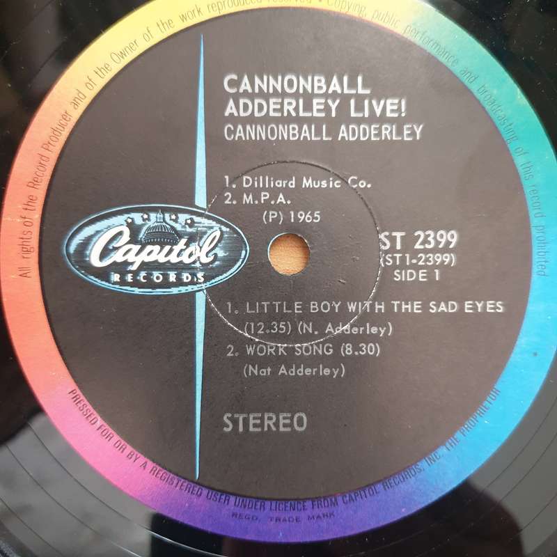 Cannonball Adderley  Cannonball Adderley-Live! - Vinyl LP Record - Very-Good+ Quality (VG+) (v...