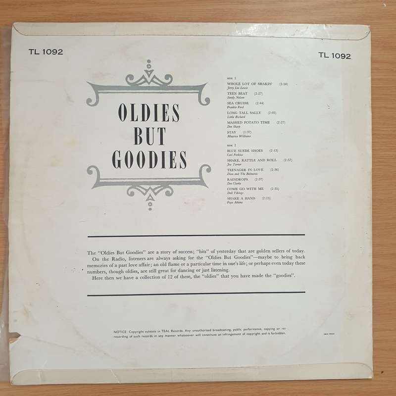 Oldies but Goldies - Vinyl LP Record - Very-Good- Quality (VG-) (verygoodminus)