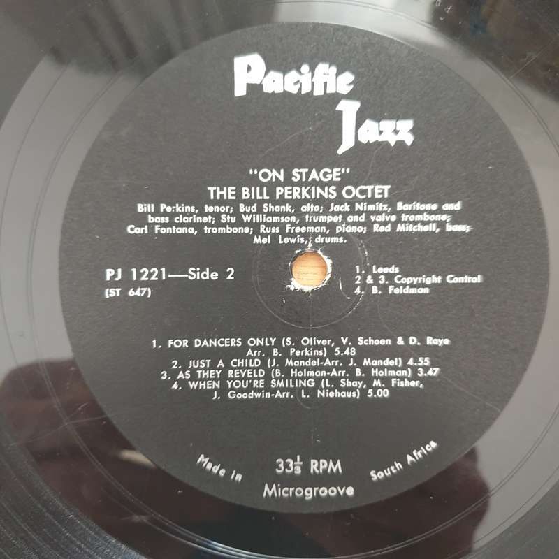 Bill Perkins Octet  On Stage -  Vinyl LP Record - Very-Good Quality (VG) (verry)