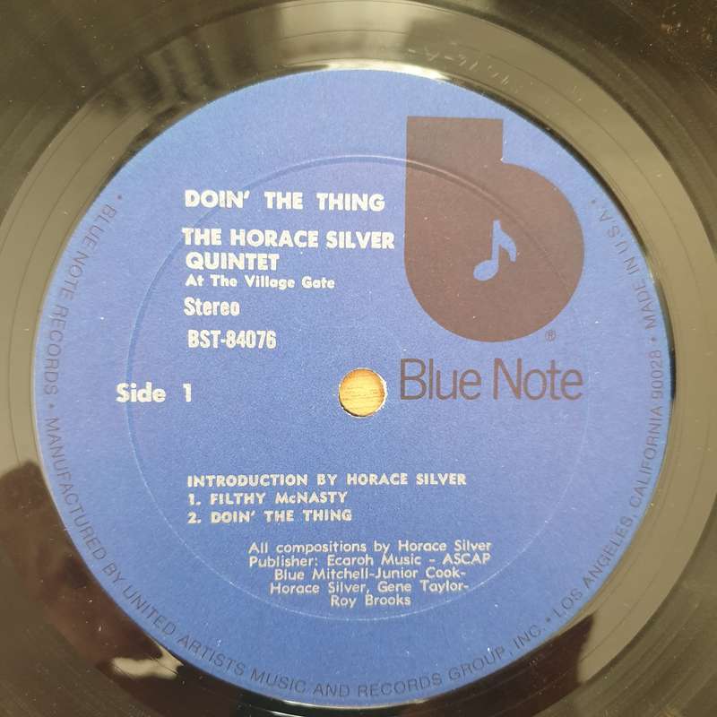 The Horace Silver Quintet  Doin' The Thing - At The Village Gate (Blue Note) -  Vinyl LP Recor...