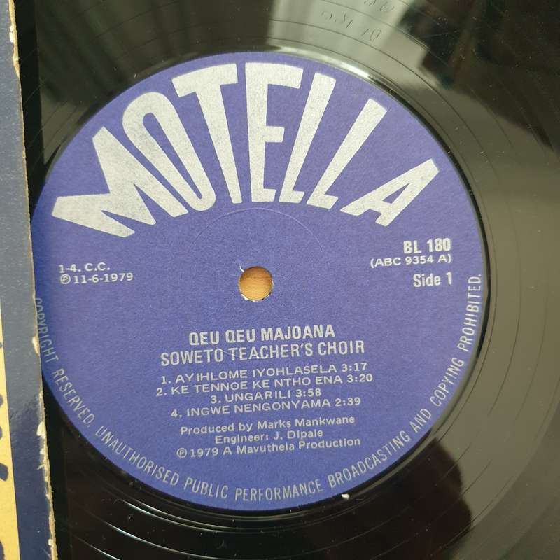 Soweto Teachers Choir  Qeu Qeu Majoana - Vinyl LP Record - Very-Good+ Quality (VG+) (verygoodp...