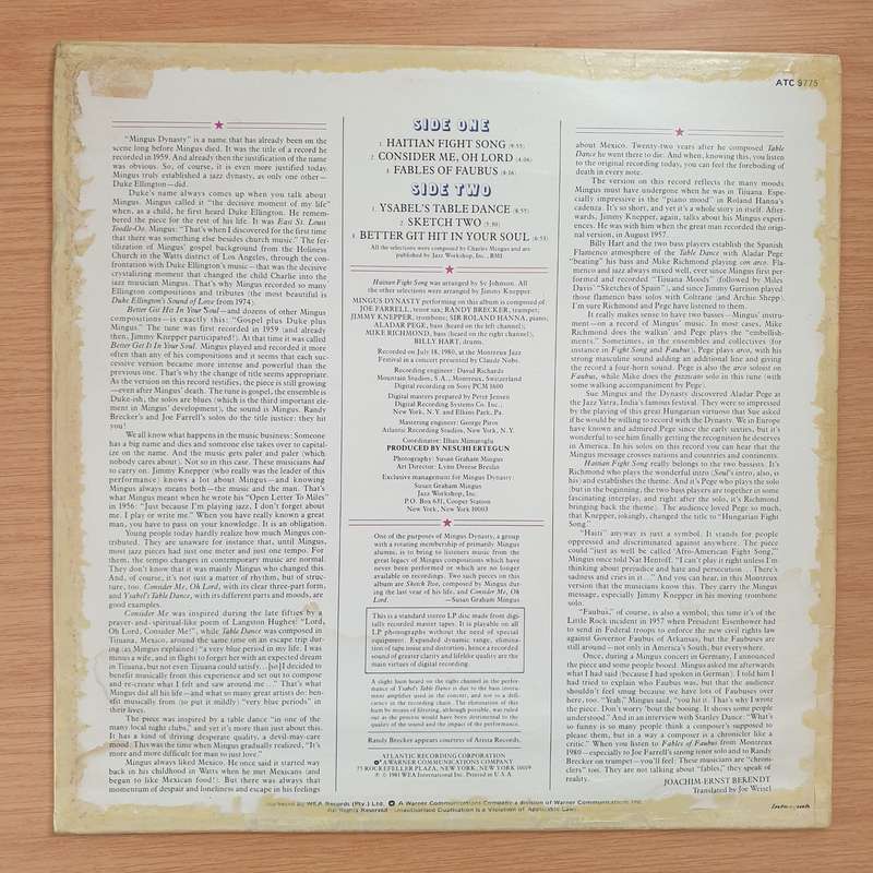 Mingus Dynasty  Live At Montreux -  Vinyl LP Record - Very-Good Quality (VG) (verry)