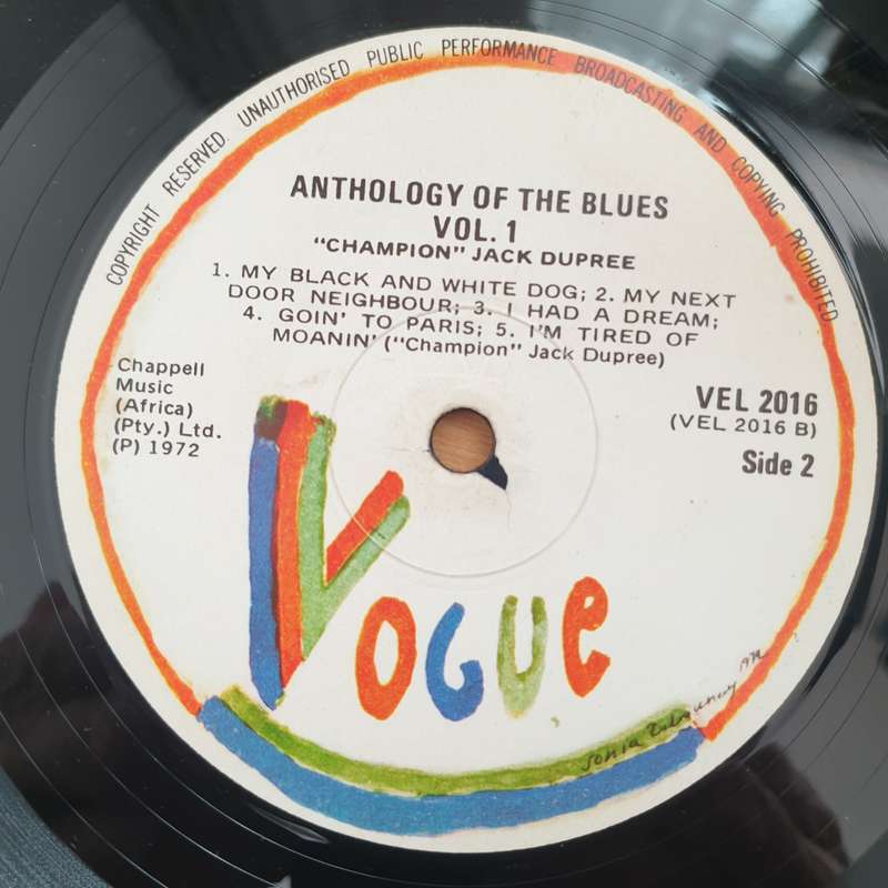 Champion Jack Dupree  Anthology Of The Blues (VEL) - Vinyl LP Record - Very-Good+ Quality (VG+...