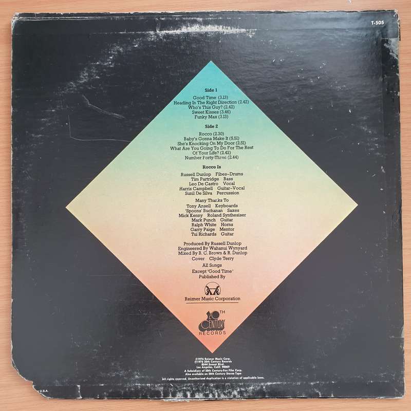 Rocco  Rocco - Vinyl LP Record - Very-Good+ Quality (VG+) (verygoodplus)