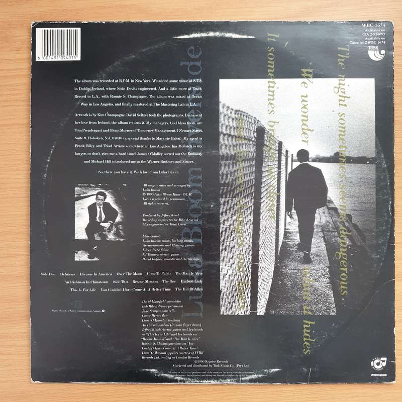 Luka Bloom  Riverside - Vinyl LP Record - Opened  - Very-Good+ Quality (VG+)