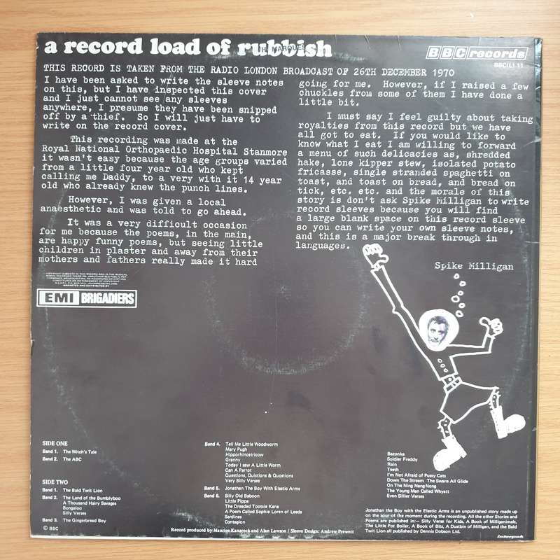 Spike Milligan  A Record Load Of Rubbish  Vinyl LP Record - Very-Good+ Quality (VG+) (veryg...