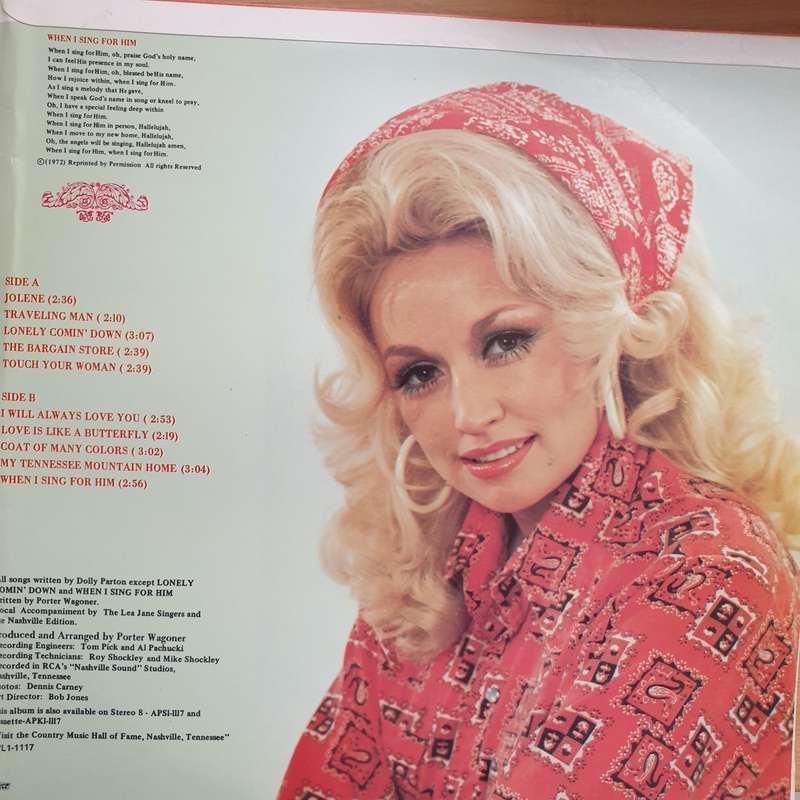 Dolly Parton  Best Of Dolly Parton  Vinyl LP Record - Very-Good+ Quality (VG+) (verygoodplus)