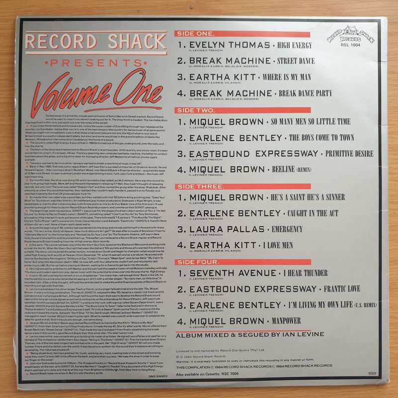 Record Shack Presents Volume One  Double Vinyl LP Record - Very-Good+ Quality (VG+) (verygoodp...