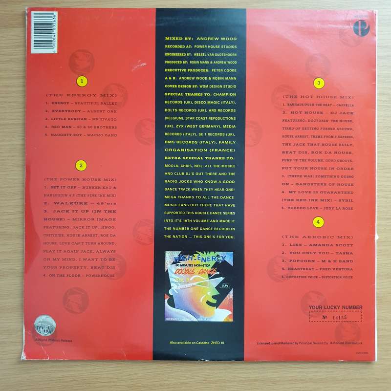 High-Energy Double-Dance Vol. 10 - Double Vinyl LP Record (VG+)