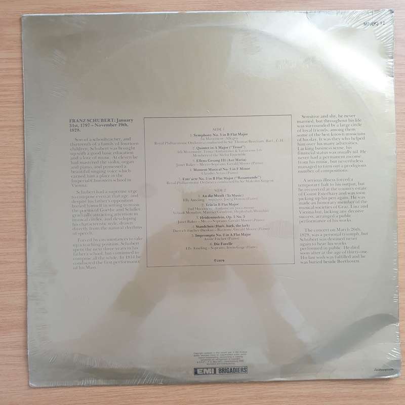 Schubert - Masterpiece Series - Vinyl LP Record - Sealed