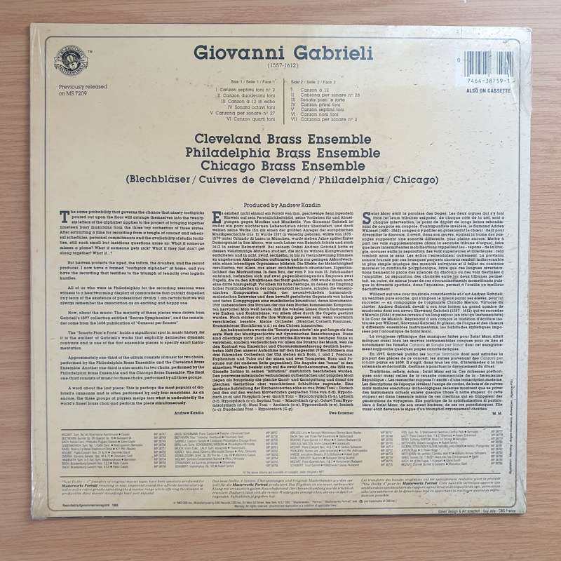 Gabrieli - The Philadelphia Brass Ensemble, The Cleveland Brass Ensemble, The Chicago Brass Ensem...