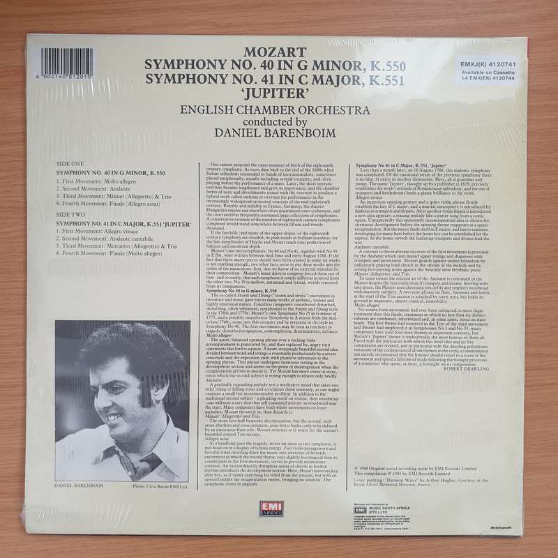 Mozart - English Chamber Orchestra, Daniel Barenboim  Mozart Symphonies: No. 40, 41 'Jupiter.'...