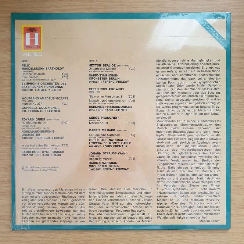 Radetsky March (Mendessohn/Mozart/Grieg/Berlioz/Tschaikowsky..) - Vinyl LP Record Sealed