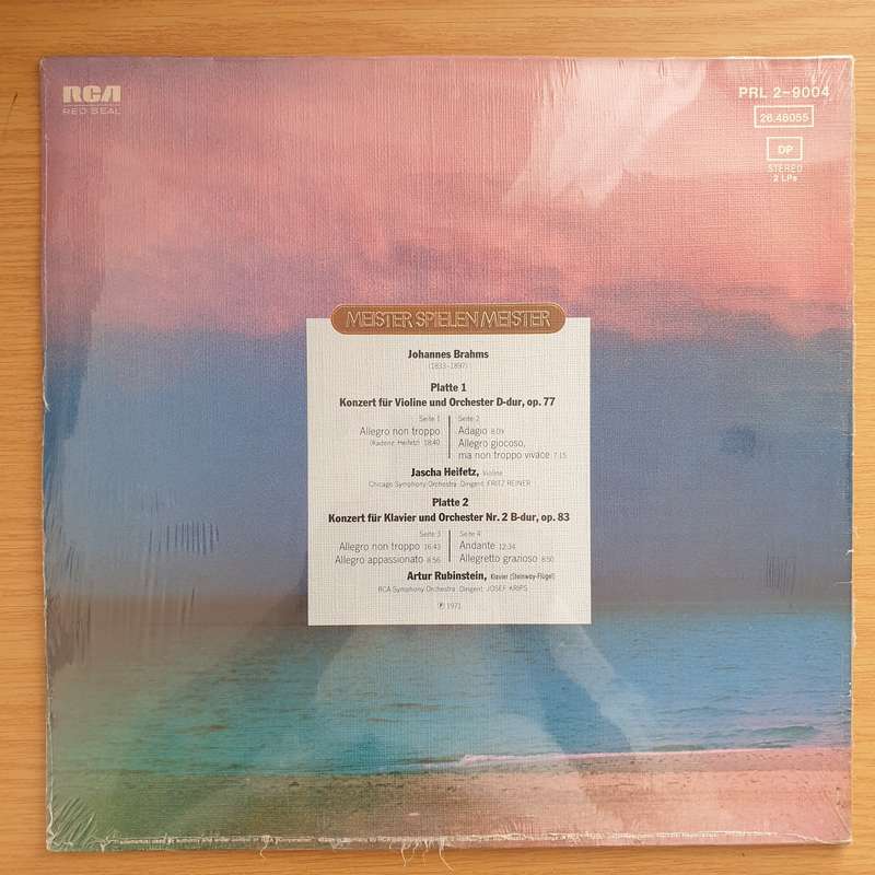 Brahms / Rubinstein, Heifetz  Konzerte - Vinyl LP Record - Sealed