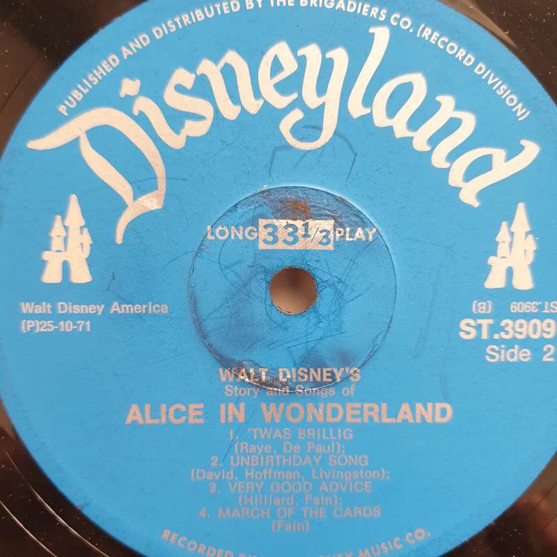 Disneyland Records - Walt Disney's - Alice In Wonderland (Booklet insert included)- Vinyl LP Reco...