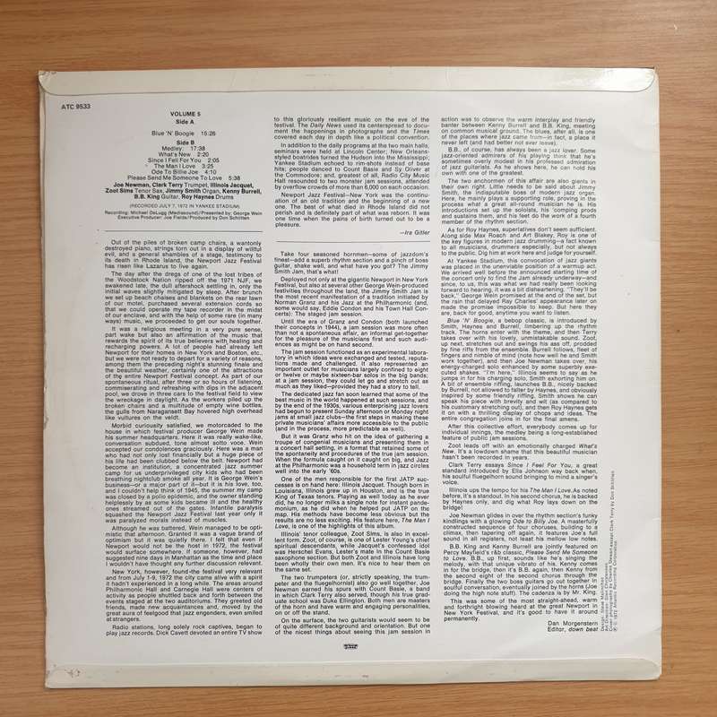 Newport In New York '72 (The Jimmy Smith Jam, Vol 5) - Vinyl LP Record - Very-Good+ Quality (VG+)