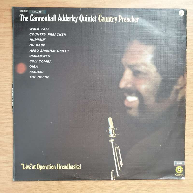 The Cannonball Adderley Quintet  Country Preacher - Vinyl LP Record - Very-Good+ Quality (VG+)