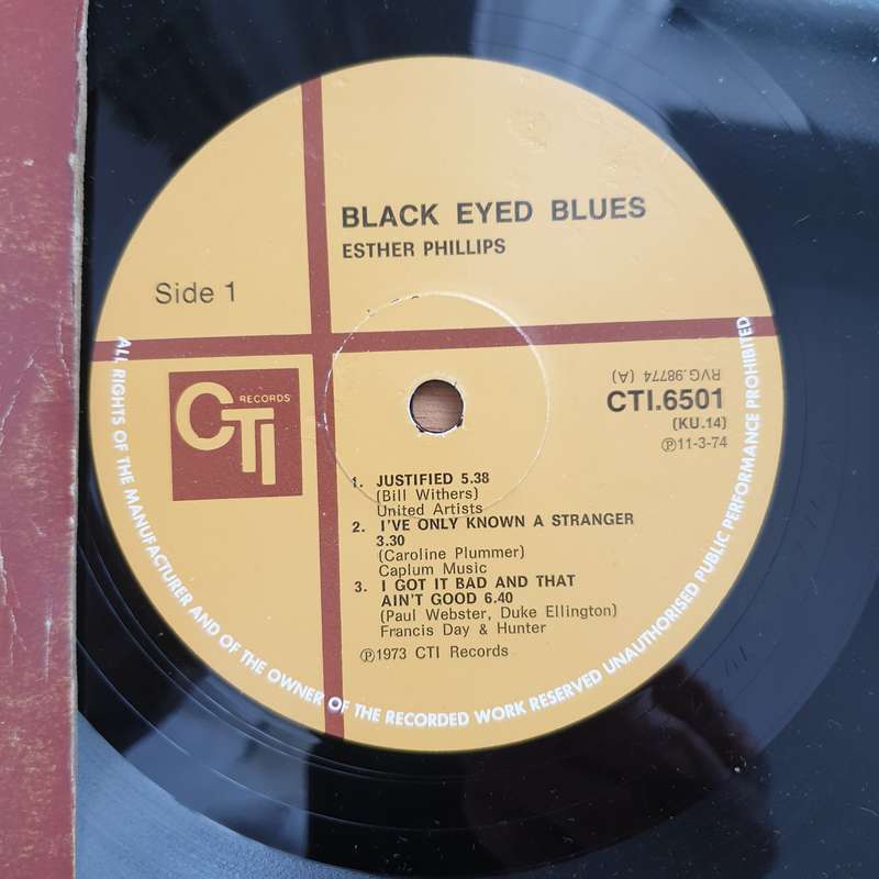 Esther Phillips  Black-Eyed Blues - Vinyl LP Record - Very-Good+ Quality (VG+)