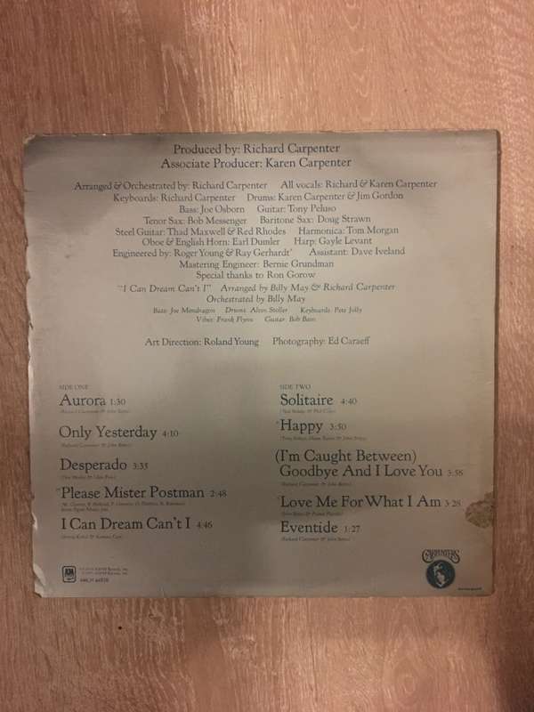 The Carpenters - Horizon - Vinyl LP Record - Opened  - Very-Good Quality (VG)