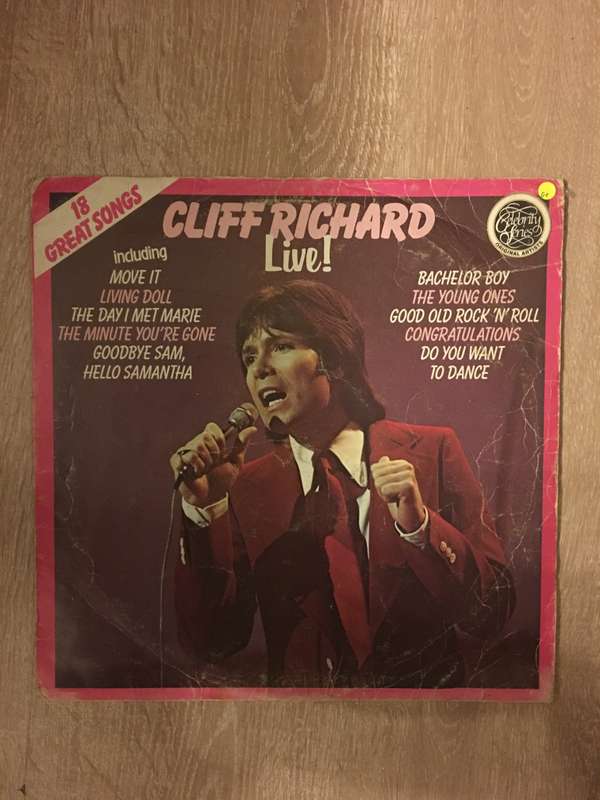Cliff Richard - Live - 18 Greatest Songs - Vinyl LP Record - Opened  - Good+ Quality (G+)