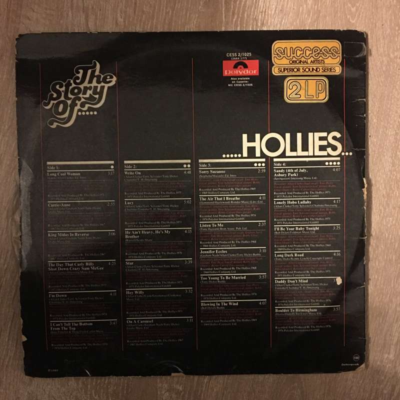 The Story Of The Hollies -  Double Vinyl Record - Opened  - Good+ Quality (G+)