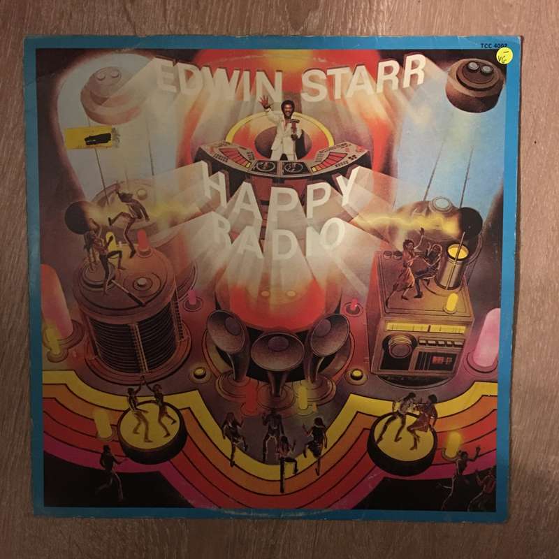 Edwin Starr - Happy Radio - Vinyl LP Record - Opened  - Very-Good- Quality (VG-)