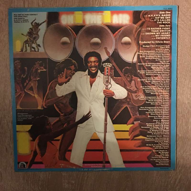Edwin Starr - Happy Radio - Vinyl LP Record - Opened  - Very-Good- Quality (VG-)