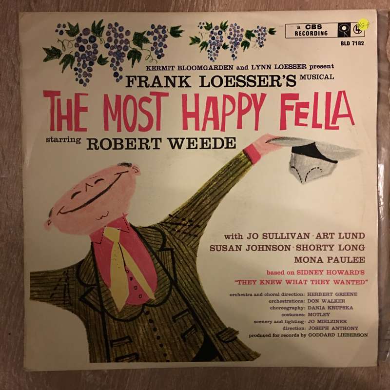 Frank Loesser / Robert Weede  The Most Happy Fella! - Vinyl Record - Opened  - Very-Good+ Q...
