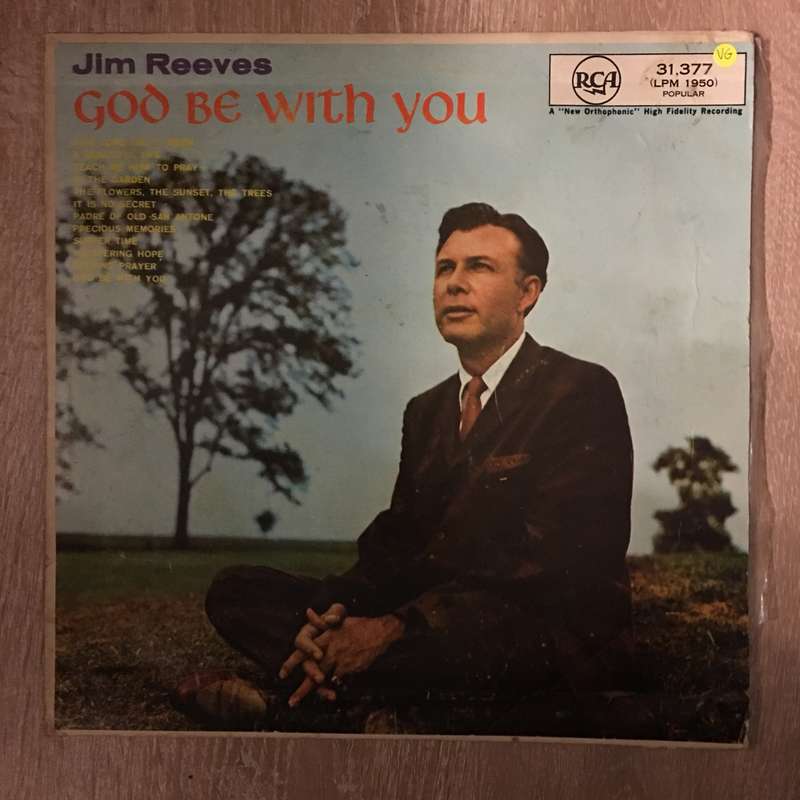 Jim Reeves  God Be With You - Vinyl LP Record - Opened  - Very-Good Quality (VG)