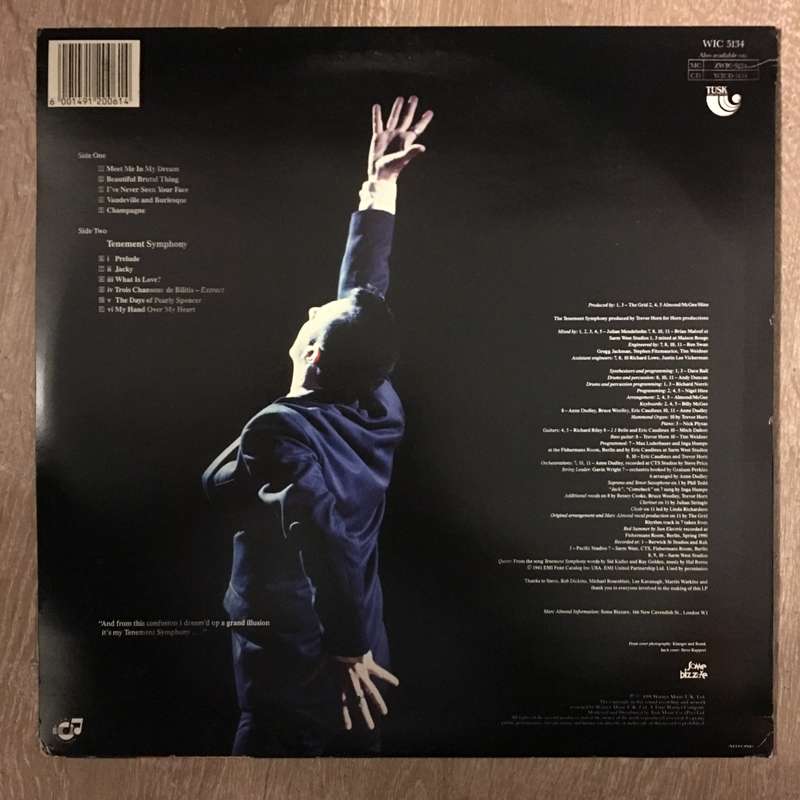 Marc Almond  Tenement Symphony (Electronic - Synth Pop) - Vinyl LP Record - Opened  - Very-...