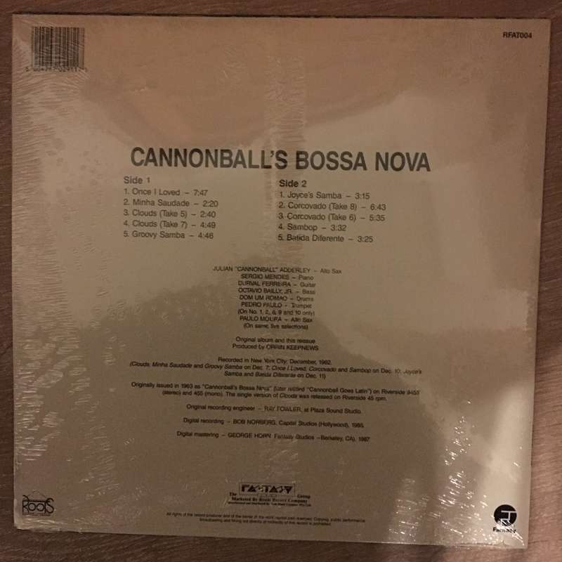 Cannonball Adderley With The Bossa Rio Sextet Of Brazil  Cannonball's Bossa Nova -  Vinyl L...