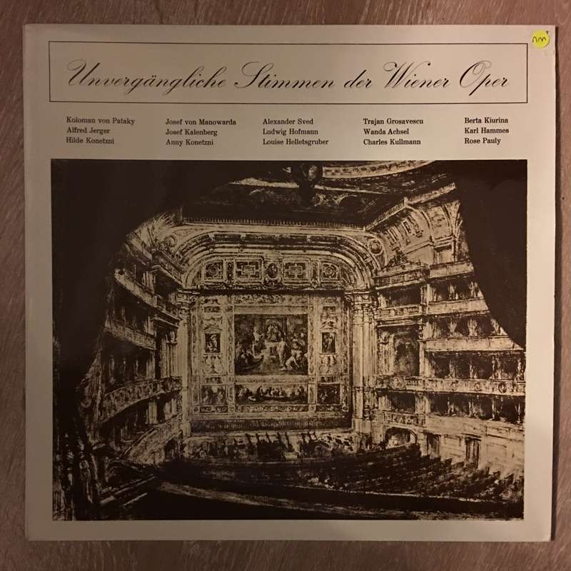 Various  Unvergängliche Stimmen Der Wiener Oper - Vinyl LP Opened - Near Mint Condition (NM)