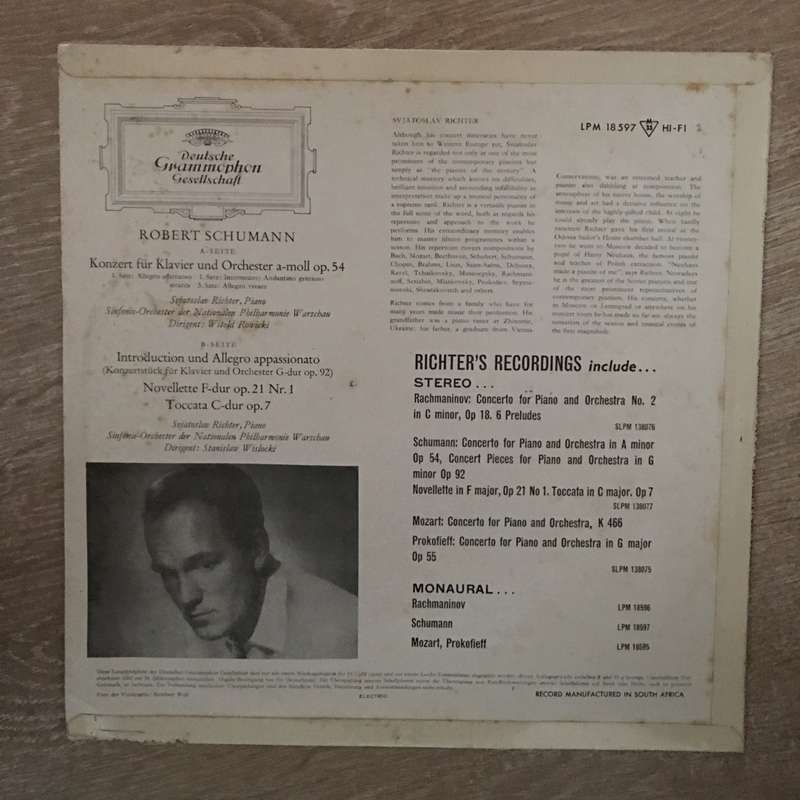 Robert Schumann - Svjatoslav Richter  Klavierkonzert A-Moll Op. 54 · Introduction Und Alle...