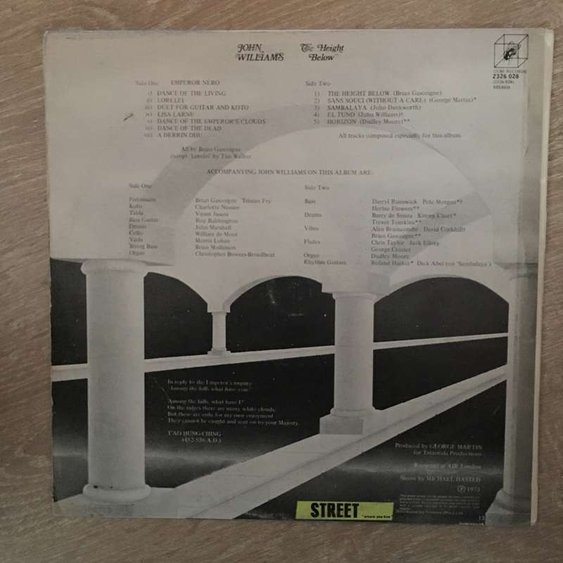 John Williams - The Height Below - Vinyl LP Record - Opened  - Very-Good Quality (VG)
